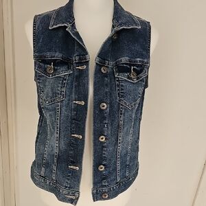 Vince Camuto Blue Denim Vest